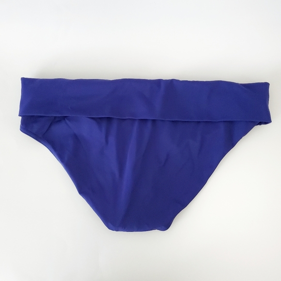 ASOS Swim Bikini Bottom Foldover Blue Size 8 - Picture 3 of 6